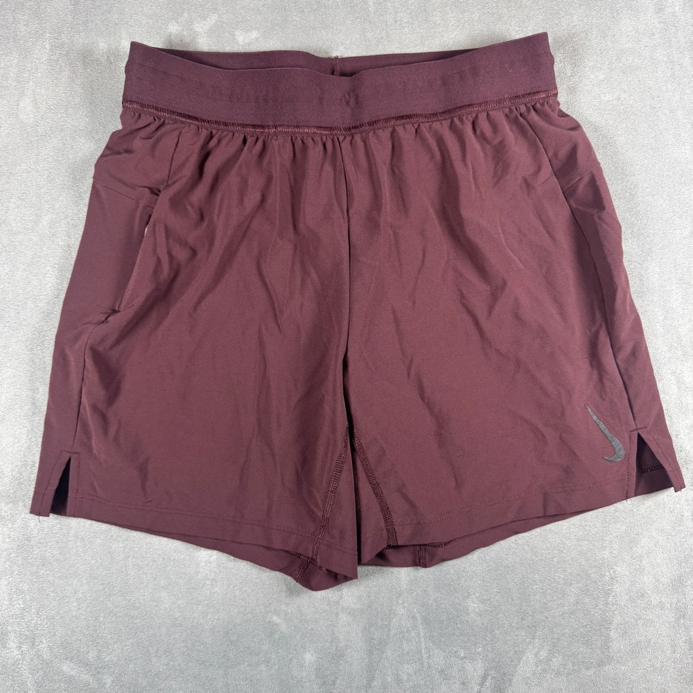 Nike Shorts Mens Small Yoga 2 in 1 Dri-FIT Running Athletic Gym 6" Inseam DC5320
